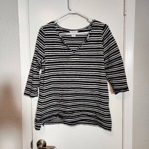 Liz Claiborne Horizontal stripe top